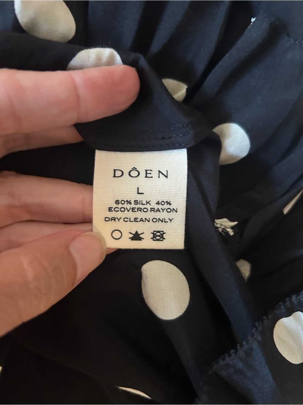 Doen Black and White Polka Dot Maxi Dress - Picture 4 of 5